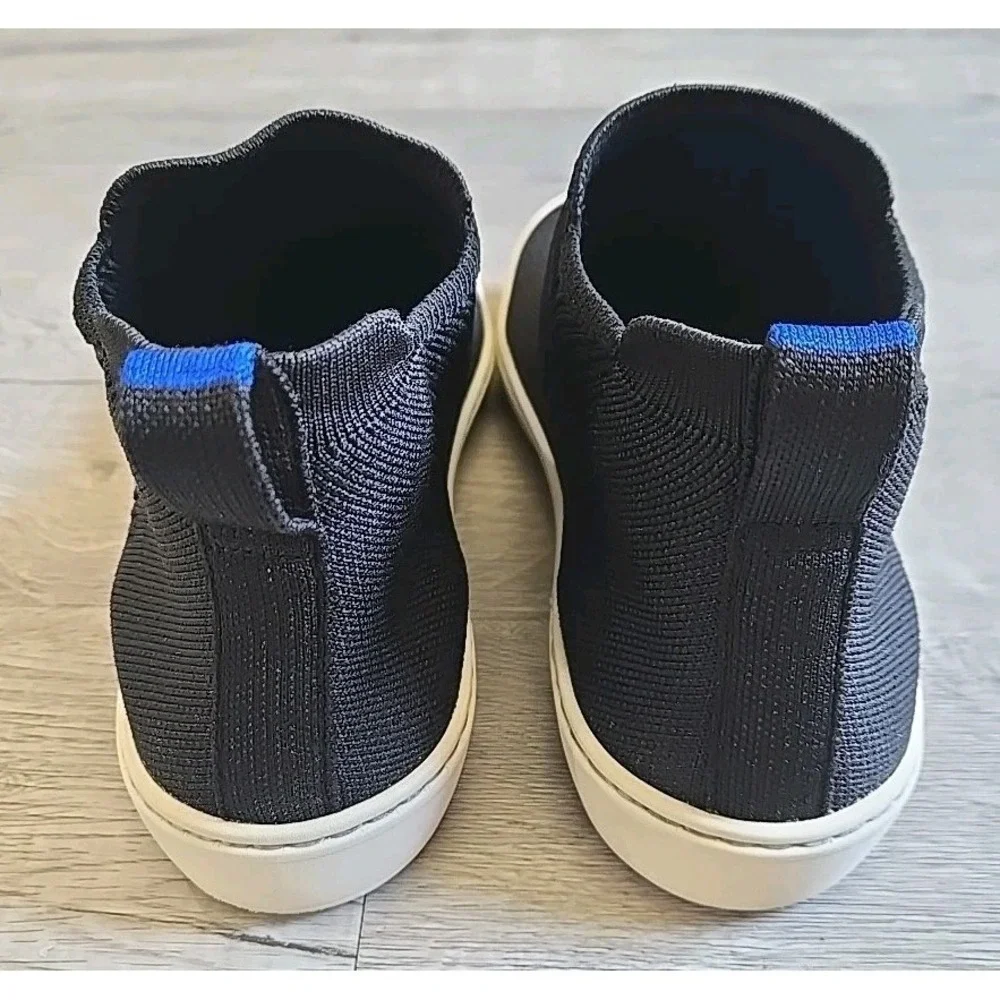 Rothy's Black Ankle The Chelsea High Top Slip On‎ Sneaker Women's Size 8.5